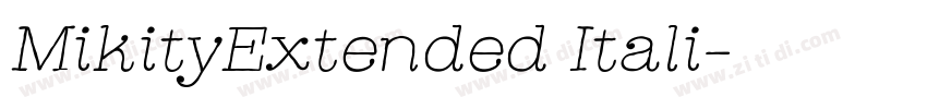 MikityExtended Itali字体转换